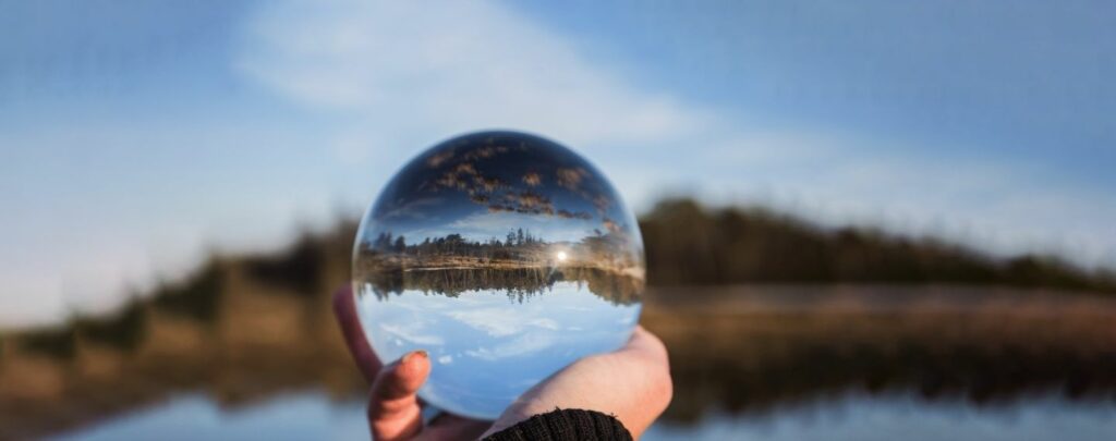 Glaskugel in der Natur